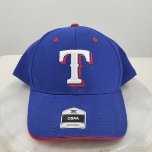 Fan Favorite Texas Rangers MLB Snapback Baseball Hat Blue Red OSFA Sportwear